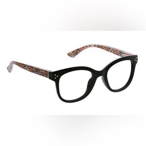 Peepers Jungle Fusion Black Leopard No Correction Blue Light Eyeglasses